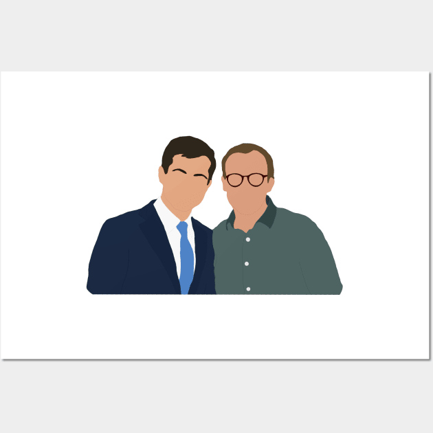 Pete Buttigieg and Chasten Glezman Buttigieg Drawing Wall Art by GrellenDraws